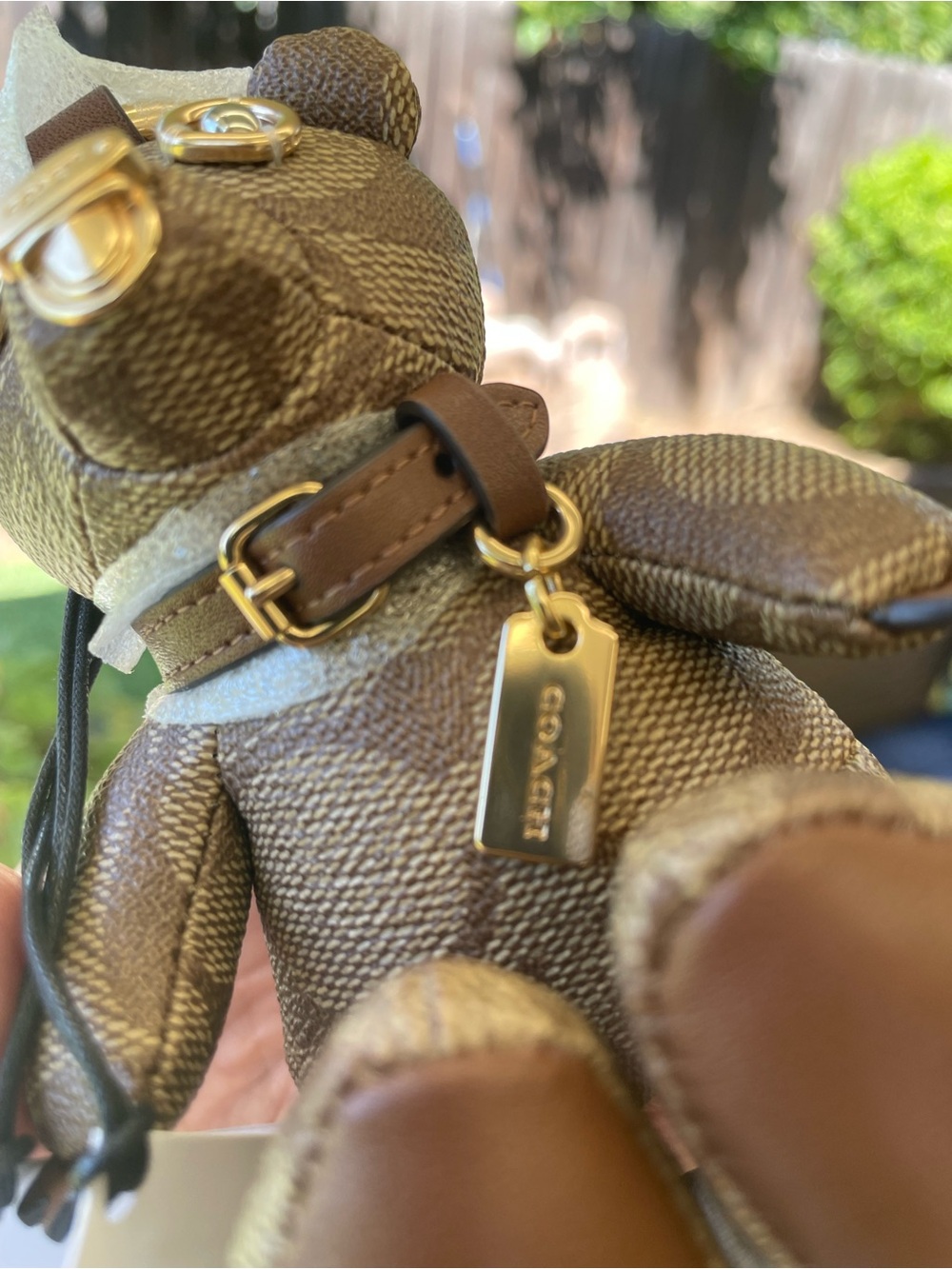 NWT Coach Signature Canvas Collectible Bear Bag Charm CZ195 Sold Out Rare - Picture 5 of 10